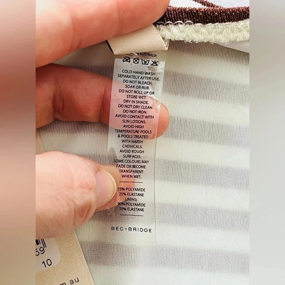 Free People Bec + Bridge Barbara Boy Leg Bikini Bottoms Size 10 NWT $115 - Picture 7 of 7